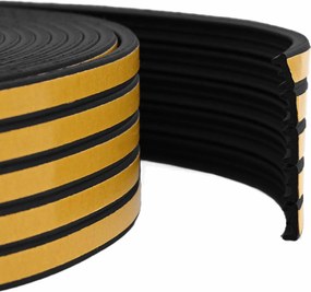vidaXL Αυτοκόλλητη σφραγίδα παραθύρου 9 x 4 mm 12 m Μαύρο EPDM αφρός