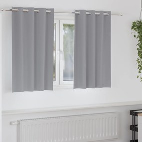 vidaXL Κουρτίνες 2 pcs Ανοιχτό γκρι 140 x 140 cm Πολυεστέρας