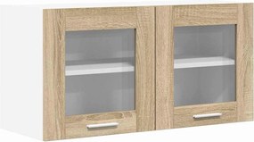 vidaXL Κρεμαστό ντουλάπι Sonoma Δρυς και Λευκό 80 x 31 x 40 cm