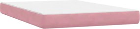 vidaXL Κρεβάτι Boxspring με Στρώμα Ροζ 160x210 εκ. Βελούδινο