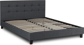 Κρεβάτι Sissy Megapap υφασμάτινο χρώμα ανθρακί 160x200εκ.