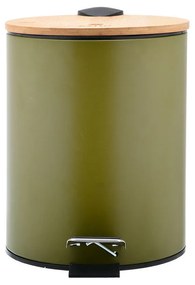 ΧΑΡΤΟΔΟΧΕΙΟ ΜΠΑΝΙΟΥ BAMBOO ESSENTIALS SOFT CLOSE 5lt OLIVE GREEN 02-15114