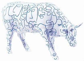 Διακοσμητική Αγελάδα Arty Cow CP46799 30,5x19,5cm Blue-White CowParade Polyresin