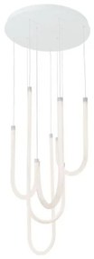 Κρεμαστό Φωτιστικό Οροφής LED 60W Λευκό Φ50cm Yvonne 4319300 Viokef-4319300-Λευκό 4319300