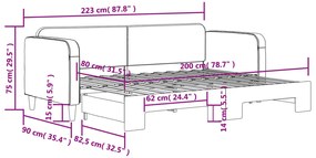 ΚΑΝΑΠΕΣ ΚΡΕΒΑΤΙ ΣΥΡΟΜΕΝΟΣ TAUPE 80 X 200 ΕΚ. ΥΦΑΣΜΑΤΙΝΟΣ 3196814