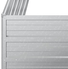 vidaXL Ζαρντινιέρα Υπερυψωμένη Ασημί 100x40x45 εκ. Γαλβανισμ. Χάλυβας