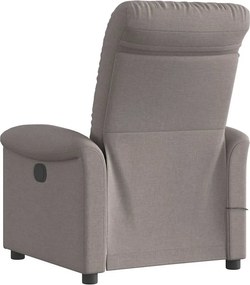vidaXL Πολυθρόνα Μασάζ Ανακλινόμενη Taupe Υφασμάτινη
