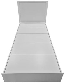 Κρεβάτι Athos pakoworld σε λευκή απόχρωση 90x190εκ