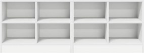 vidaXL Ντουλάπι κρεβατιού με ράφι 2 τεμ. Λευκό 66 x 33 x 48 εκ.