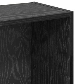 vidaXL Βιβλιοθήκη Μαύρη δρυς 80 x 24 x 109 εκ Επεξεργασμένο ξύλο