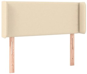 vidaXL Κεφαλάρι Κρεβατιού LED Κρεμ 103x16x78/88 εκ. Υφασμάτινο