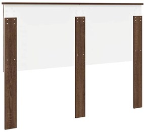 vidaXL Κεφαλάρι με κεφαλάρι Καφέ δρυς 140 cm Επεξεργασμένο ξύλο