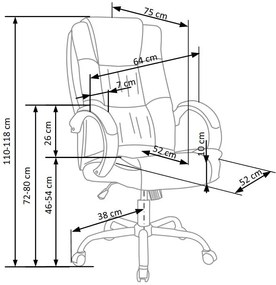 RELAX office chair DIOMMI V-CH-RELAX-FOT-C.BRĄZ