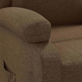 vidaXL Πολυθρόνα Ανακλινόμενη Καφέ Υφασμάτινη