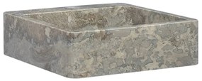 vidaXL Νιπτήρας Γκρι 40 x 40 x 12 εκ. Μαρμάρινος