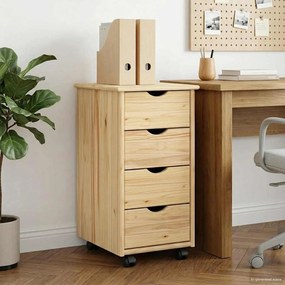 vidaXL Κινητό Ντουλάπι MOSS 34 x 39 x 65,5 cm Μασίφ Ξύλο Πεύκου Καφέ