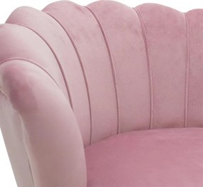 Πολυθρόνα Daimon βελούδο ροζ-χρυσό 79x74x78εκ 79x74x78 εκ.