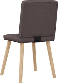 vidaXL Καρέκλες Τραπεζαρίας 4 τεμ. Σκούρο Καφέ Υφασμάτινες