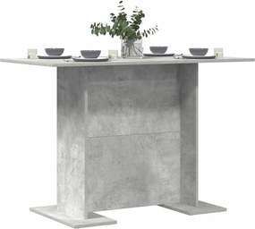 vidaXL Τραπεζαρία 110 x 60 x 75 cm Επεξεργασμένο Ξύλο Σκυρόδεμα Γκρι