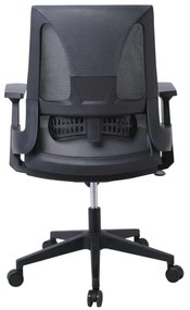BF8760 Πολυθρόνα Γραφείου Mesh Γκρι , Ύφασμα Γκρι 65x62x97/107cm
