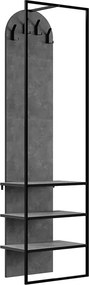 Έπιπλο εισόδου Archy Megapap χρώμα γκρι ρετρό 53x31,7x180εκ.