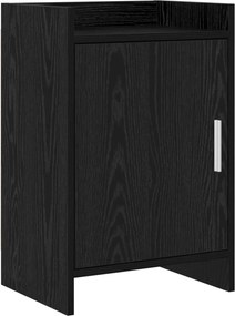 vidaXL Κομοδίνα Μαύρη Δρυς 40 x 30 x 60 cm Επεξεργασμένο Ξύλο