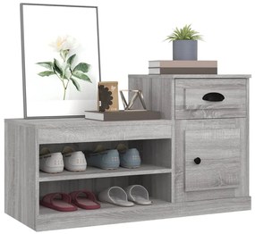vidaXL Παπουτσοθήκη Γκρι Sonoma 100x42x60 εκ. από Επεξεργασμένο Ξύλο