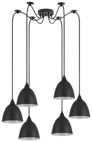 Φωτιστικό Οροφής Κρεμαστό Adept 77-9049 50x300 6xE27 60W Black Homelighting Metal