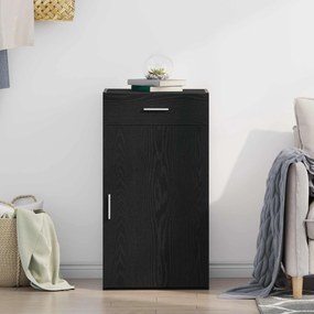 vidaXL Πλαϊνό γραφείο με συρτάρι Μαύρη Οξυά 50 x 42,5 x 93 εκ.
