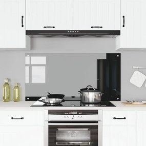 vidaXL Μαύρο Πλακάκι Κουζίνας 120x60x0,6 εκ Γυαλί Ανθεκτικό