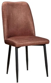 Dining Chair Mollie Fylliana Brown - Black 47x50x92 cm