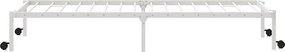 vidaXL Πλαίσιο κρεβατιού χωρίς στρώμα Πτυσσόμενο λευκό 90x190cm Ατσάλι