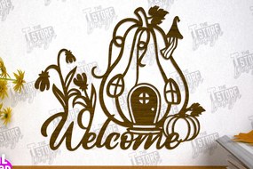 Σετ των 2 Intra απο ξύλο plywood 3mm-4mm πάχος Φθινοπωρινή Τέχνη τοίχου | Φθινοπωρινό σημάδι | CNC Δίασταση 40x40 cm INTRAFABR-103046631