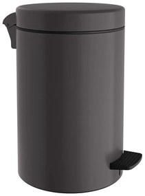 Κάδος Απορριμμάτων Μπάνιου (Φ25x40) Pam &amp; Co 12lt 90 Anthracite Matte