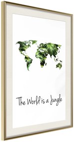 Αφίσα - We Live in a Jungle - 30x45 - Χρυσό - Με πασπαρτού