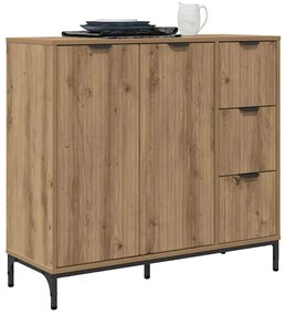 vidaXL Πλαϊνό γραφείο με συρτάρι artisan δρυς 89.5 x 33 x 82 εκ.