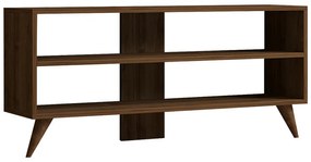 Έπιπλο τηλεόρασης Prestige pakoworld σε καρυδί απόχρωση 120x29,6x50εκ