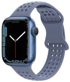 Watchband Hoco WA08 Flexible Honeycomb 42/44/45/49mm για Apple Watch 1/2/3/4/5/6/7/8/SE/Ultra Lavender Grey Silicon Band