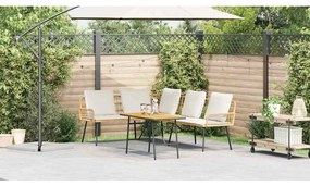 vidaXL Σετ Καναπέ Κήπου 2 pcs Μπεζ συνθετικό ρατάν