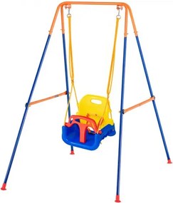 VEVOR Swing Sets for Backyard 3 in 1 Toddler Swing Set with 4 Sandbags Foldable