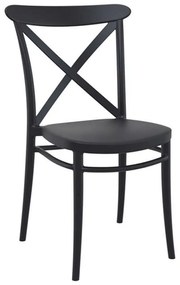 Καρέκλα Cross 20.0588 51Χ51Χ87cm Black Siesta