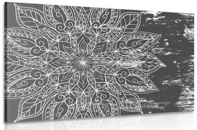 Εικόνα υφή Mandala σε ασπρόμαυρο σχέδιο - 90x60