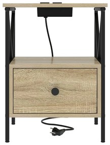 vidaXL Κομοδίνο Sonoma Δρυς 41.5 x 40.5 x 55 εκ. Επεξεργασμένο ξύλο