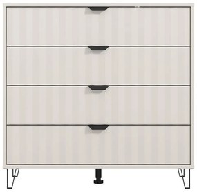 Κομότα - Συρταριέρα Brest 4F Cashmere - Cashmere Ματ 93x40x90 εκ. 93x40x90 εκ.