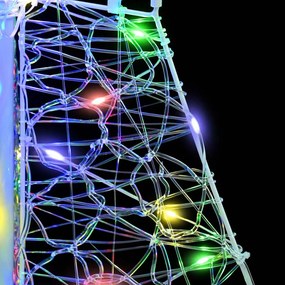vidaXL Χριστουγεννιάτικο Δέντρο με 100 LED Πολύχρωμο 120 cm Ακρυλικό