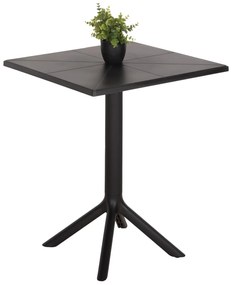 SQUARE POLYPROPYLENE TABLE TERRIN  BLACK 60,5x60,5x76,5Hcm.