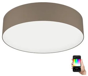 Πλαφονιέρα Οροφής Μπεζ 57cm LED 2700-6500K 3500lm Έλεγχος μέσω Εφαρμογής Eglo Romao-Z 900441