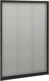 vidaXL Σήτα Παραθύρου Πλισέ Ανθρακί 80 x 160 εκ. από Αλουμίνιο
