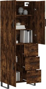 vidaXL Ντουλάπι Καπνιστή Δρυς 69,5x34x180 εκ. από Επεξεργασμένο Ξύλο