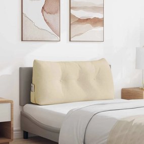 vidaXL Μαξιλάρι Πλάτης Κρεμ 100 x 24 x 50 εκ ύφασμα